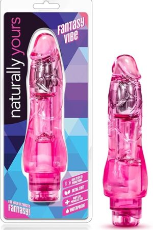 Blush B Yours Fantasy Vibe ? 85 Inch Realistic Vibrating Dildo for Women Men Couples | G-Spot & Clitoral Stimulator | Twist-Base Multispeed Vibrator | Waterproof Adult Sex Toy ? Pink