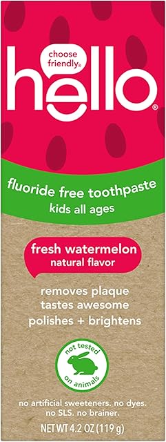 hello Fresh Watermelon Fluoride Free Kids Toothpaste, 42 Oz Tube