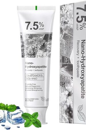 75% Hydroxyapatite Toothpaste for Advanced Enamel Protection,Appropriate for Sensitive Teeth,Gentle and Effective Formula,Fresh Mint,423 oz