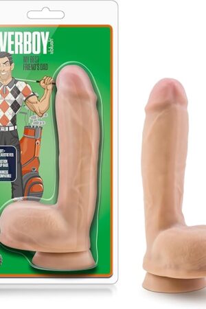 Blush Novelties Coverboy 8 Inch Realistic Dildo Suction Cup Base for Hands Free Play & Harness Compatible - My Best Friend's Dad - Lifelike Feel Adult Sex Toy for Him Her Couples
