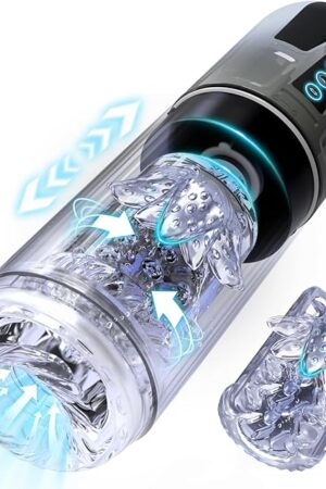 Automatic Male Masturbator Penis Pump - Upgrade Electric Pocket Pussy Stroker with 7 Sucking 7 Thrusting Rotating & Vibrating Modes Adult Sex Toys Blowjob Machine for Men's Pleasure