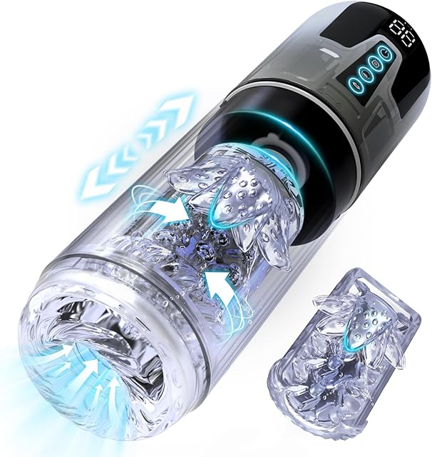 Automatic Male Masturbator Penis Pump - Upgrade Electric Pocket Pussy Stroker with 7 Sucking 7 Thrusting Rotating & Vibrating Modes Adult Sex Toys Blowjob Machine for Men's Pleasure