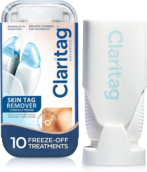 Claritag Advanced Skin Tag Remover - FDA-Cleared Device - Only for Skin Tag Removal - Works in 7-14 Days - Up to 10 Treatment Cycles - Cryogenic Freeze-Off Kit