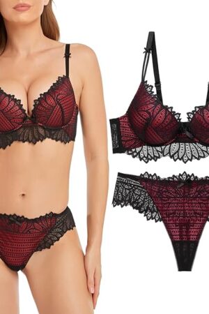 Women's Sexy Bra Set -Ladies lace Underwire Push-up Bra&Everyday Bras