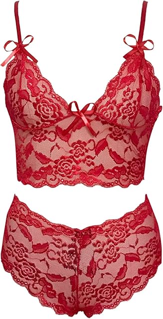 Cami Top and Shorts Lounge Set for Women Sexy Two Piece Lingerie Sets Lace Camisole Top Soft Pajamas Sets V Neck Crop
