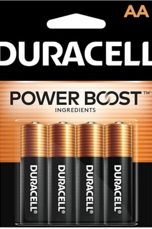 Duracell - CopperTop AA Alkaline Batteries - Long Lasting, All-Purpose Double A Battery for Household and Business, 4 Batteries, Power Remotes, Toys, and More, Reliable and Trustworthy