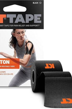 KT Tape, Original Cotton, Elastic Kinesiology Athletic Tape, 20 Count, 10? Precut Strips