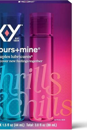 K-Y Yours + Mine Couples Lubricant, Tingling & Warming Sensation, 2 x 15 fl oz (44 mL), Total 30 fl oz