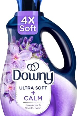 Downy Ultra Soft Fabric Softener Liquid, Calm, Lavender and Vanilla Bean, 56 fl oz, 83 Loads