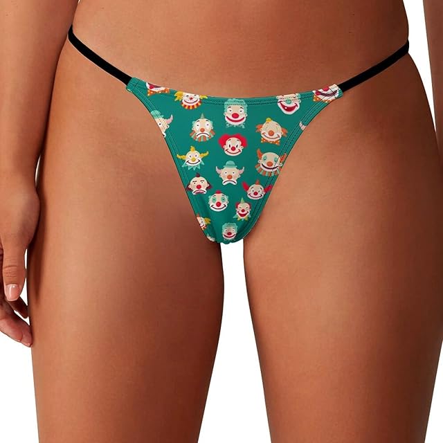 Clowns Entertaining People Emotions Seamless Thongs for Women No Show Stretch Breathable Sexy Panties Underwear
