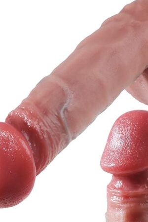7 Inch Realistic Dildos with Ultra Soft Real Skin, Dual Density Silicone Dildo for G-spot,Anal Play, Lifelike Penis with Strong Suction Cup, Sex Toys for Women Men