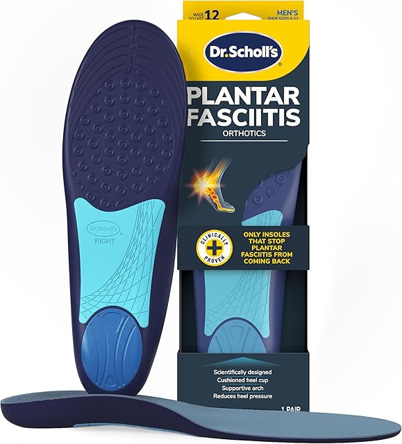 Dr Scholl?s Plantar Fasciitis Relief Orthotic Insoles for Men - The Only Proven Insole to Stop Plantar Fasciitis from Coming Back, Immediately Relieves Pain, Heel Spurs, Arch Support Inserts