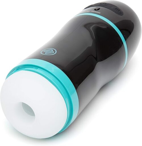 Lovehoney Blowmotion Real Feel Suction Male Masturbator - 5 Inch Ribbed Canal with 3 Suction Patterns & 4 Vibration Modes - Rechargeable Male Sex Toy - Self Pleasure Sex Toys for Men