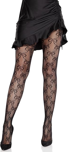 Womens Bow Net Tights