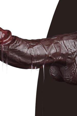 261'' Diameter Huge Thick Dildo BBC Big Black Dildo, 886" Giant Dildo Massive Anal Dildo with Strong Suction Cup for Hands-Free Play, Lifelike Silicone Dildo for Vagina Anal Stimulation
