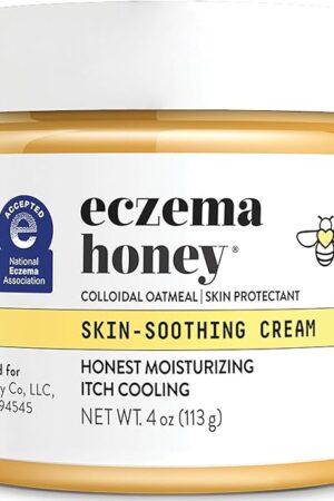 ECZEMA HONEY Original Skin-Soothing Cream - Organic Hand & Body Eczema Relief - Natural Honey Lotion for Dry, Itchy, & Irritable Skin (4 Oz)