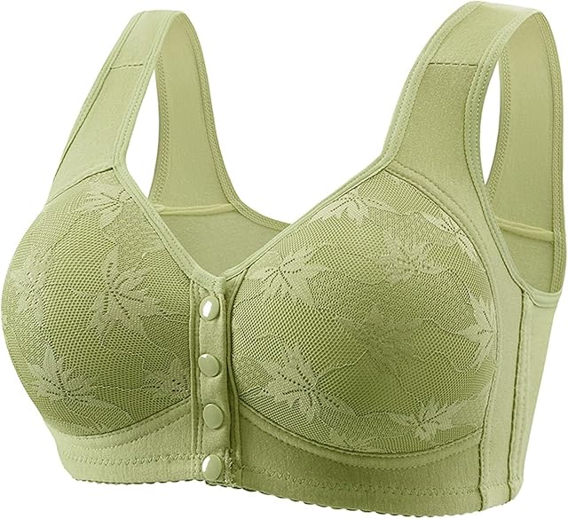 Daisy Bras for Older Women Comfy Convenient Front Closure Bras Full Support No Underwire Bras