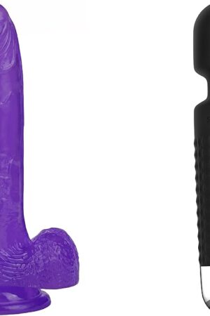Harness Compatible 7 inch Dildo, Mini Halo Vibrator Bundle