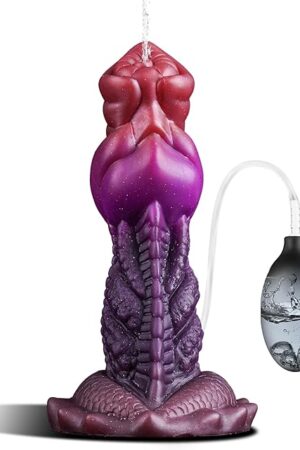 75" Squirting Ejaculating Dragon Dildo, Silicone Cumming Huge Fantasy Creature Horse Knot Soft Anal Alien Animal Dildo with Suction Cup, Prostate Massage Sex Toys for Men Women Gay