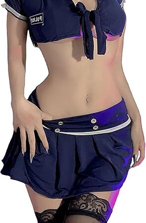 Womens Sexy Lingerie Flight Attendant Costume Stewardess Uniform Bag Hip Skirt Temptation Cosplay Outfit
