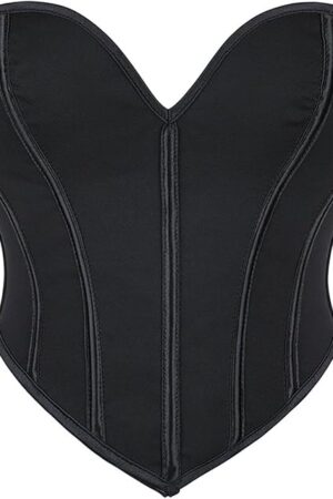 Black Matte Pattern Corset Top bodysuit for Women Sexy Palace Bustier Lace Up underbust Lingerie Bodyshaper