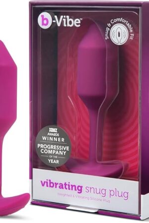 b-Vibe Vibrating Snug Plug 1 - Butt Plugs, Adult Sex Toys Anal Toys for Couples, Anal Training, and Sexual Stimulation Device - Rose