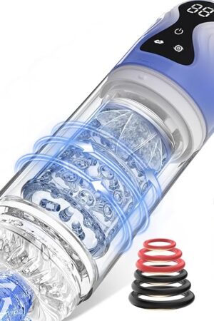 Automatic Male Masturbator Sex Toys for Men - Male Sex Toys Penis Pump with 7 Sucking 7 Rotating Mode and Tongue Licking, Adult Toy Waterproof Male Stroker LCD Display Pocket Pussy Blowjob Sex Machine