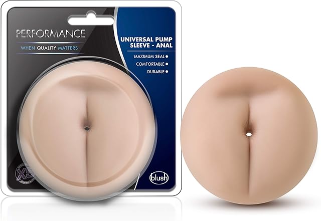 Blush Novelties Performance Universal Replacement Pump Sleeve - for 2.75to 3.25Cylinder - Ultra Soft X5 Plus - Maximum Seal for Optimal Pump - Penis Enhancement Realistic Anal Shaped Sex Toy