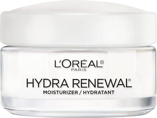 L'Oreal Paris Skincare Hydra-Renewal Face Moisturizer with Pro-Vitamin B5 for Dry Sensitive Skin, All-Day Hydration, 17 Oz