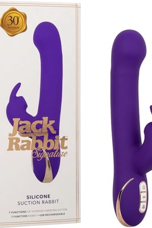 CalExotics Jack Rabbit Signature Silicone Suction Rabbit Vibrator with 7 Vibrating and 7 Suction Modes - SE-0609-70-3