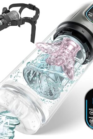 Automatic Male Masturbator Sex Toys for Men - Penis Pump Adult Sex Toys with 7 Sucking & Rotating & Licking Modes, LED Display Pocket Pussy Male Stroker, Blowjob Sex Machine Mens Sex Toy Men