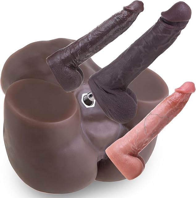 HipGaga Male Sex Doll with Detachable Dildo, Realistic Male Sex Torso for Women, Huge Dildo Adult Sex Toy for Female Masturbation, Unisex Masturbator Sex Toy with Penis Tight Anal for Gay Les Men10 lb