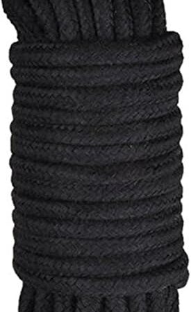 32 feet/10m BDSM Bondage Soft Cotton Rope for Sex Restraints for Couples 8mm Soft Silk Rope Solid Braided Twisted Ropes Black