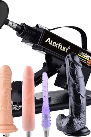 AUXFUN Sex Machine Love Machine Fuck Machine with Suction Cup Adapter,Automatic Dildo Machine Thrusting Machine with 3 XLR Connector,Fucking Machine Couple Sex Toys 8 Attachments for Male and Female