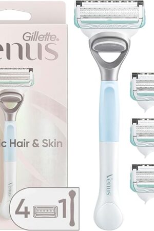Gillette Venus for Pubic Hair and Skin, Bikini Razors for Women, Women's Razor Handle + 4 Blade Refills