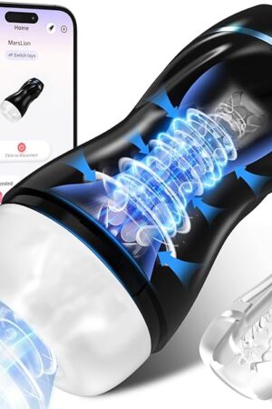 EINSEO Automatic Sucking Male Masturbators - Upgraded 7 Vibration & Suction Hands Free Pocket Pussy Male Stroker with 3D Realistic Textured, Blowjob Toy Mens Adult Male Sex Toys for Men Sex Machine
