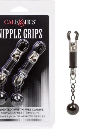 CalExotics Nipple Grips Weighted Twist Nipple Clamps
