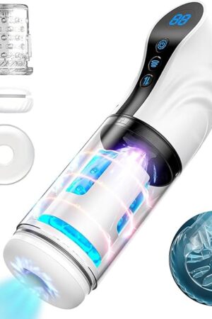 Automatic Stroker + Electric Penis Pump 2 in 1 Male Masturbator with 9 Thrusting & Suction & Rotation Modes, Adult Pleasure Milking Machine Pussy Sexual Stimulation Blowjob Simulator Sucking Sex Toys