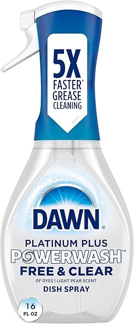 Dawn Powerwash Free & Clear Light Pear Dish Spray, Dish Soap Starter Kit, 16 Fl Oz