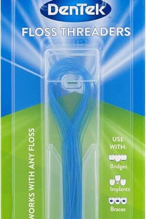 DenTek Floss Threaders | For Braces, Bridges, and Implants | 50 Count (Pack of 1)