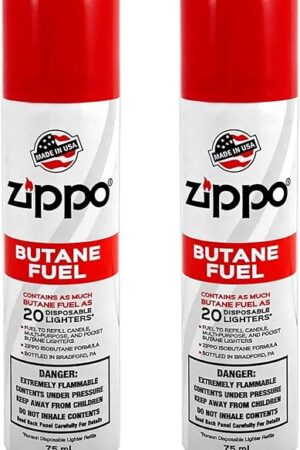 Zippo Butane Fuel 75 Milliliter / 25 Ounces (2-Pack)