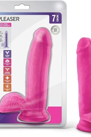 Blush Novelties - Bold Pleaser - 7 Inch Ultra Soft Realistic Sensa Feel Dual Density Dildo - Flexishaft for A Firmer Erection - StrapOn Friendly Suction Cup for Hands Free Play - Sex Toy for Women Men
