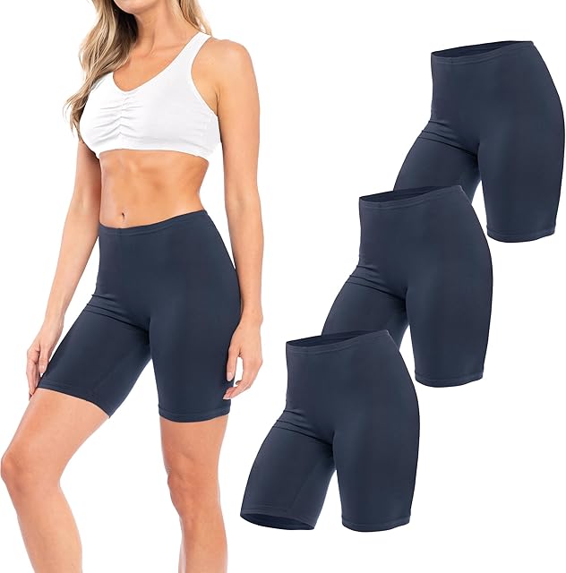 Women's Cotton Stretch Active Slip Shorts | 3 Pack & 6 Pack Boy Short Boxer Briefs