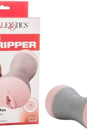 CalExotics Travel Sized Gripper Male Masturbator - Male Silicone Masturbation Sleeve - 6.5 Inch Adult Male Sex Toy - Pink