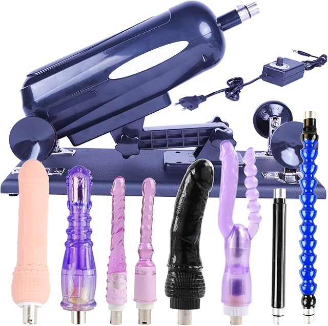 FREDORCH Sex Machine Thrusting Automatic,3 XLR Connector Multispeed Adjustable with 8 Attachments Fuck Machine Toy for Women and Men Masturbation