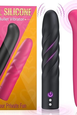 Bullet Vibrators Mini Vibrator - Bullet Vibrator Discreet Vibrator Small, 2 Pcs Value Pack Sex Toys Female Vibrator with 10 Modes, All Silicone Rechargeable Vibrators for Clitoral Stimulation