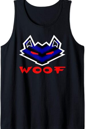 Woof Wolf Gay Muscle Men, Leather Fetish, BDSM Pup Play Gift Tank Top