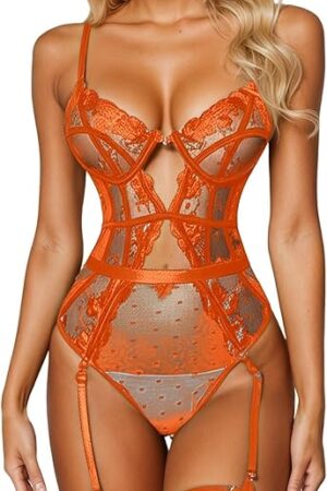 Women's Sexy Lace Bodysuit Comfortable Wear Stretchy Soft Underwear Elegant Design