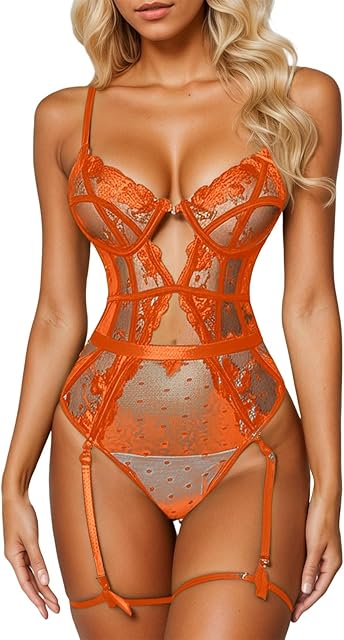 Women's Sexy Lace Bodysuit Comfortable Wear Stretchy Soft Underwear Elegant Design