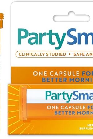Himalaya PartySmart, One Capsule for a Better Morning, Plant-Based, Liver Support, Better Morning After Drinking, Clinically Studied, Non-GMO Project Verified, 12 Capsules